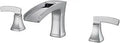 Waterfall Tub Filler Faucet Chrome Deck Mount 3 Hole Brass Bathroom Faucet With Two Handles Half Inch Hot Cold Hoses
