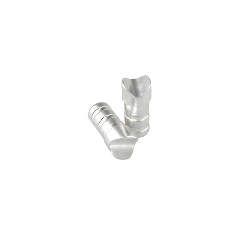Half Moon Aluminum Arrow Nocks for Crossbow, ID 7.6/6.2mm, silver durable target practice accessory.