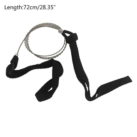 72Cm 28In Wire Saw Rope Chain Saw for emergency survival gear with durable blade and compact design, black handles