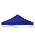 Side view of Universal Replacement Top For Pop Up Canopy Tents, Blue, size 6x6 foot, fits 2.62ft center pole, durable outdoor use.