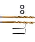 Hss Step Drill Bit Kit With Round Shank For Pocket Hole Jig Guide 9 Or 9 5Mm Wood Punching Tool Perfect For Diy Pros At 175Mm Length, HSS wood drill set