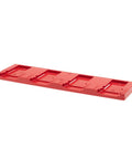 Red 22V Battery Holder Wall Mount For Battery Storage That Keeps Your 22V Packs Neat And Handy And Chargers In Truck Trailer Van Workshop Shelf And Toolbox, side view