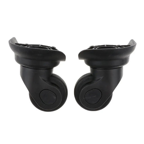 Heavy Duty Luggage Wheel Replacement Pair Slick Swivel Casters Double Bearing silent glide design ideal for luggage upgrades.