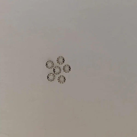 6 small round metal gears on a plain background, part of 4 In 1 Out Tube For AD5X 3D Printer And IFS 4 Color Module Filament Feeding PTFE Tubing