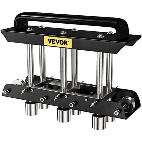Three Station Edge Roller Bender for Sheet Metal Fabrication, 0-90 Degree Bends, Adjustable Height, Black and Silver Finish