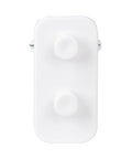 Top view of 2X Breakaway Jump Cup Adapters For Horses With Locking Latches And Automatic Release, compact white adapter piece