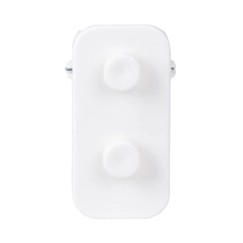 Top view of 2X Breakaway Jump Cup Adapters For Horses With Locking Latches And Automatic Release, compact white adapter piece