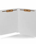 Gray end tab file folder with dual bonded fasteners on both sides, letter size, for open shelf filing, 50 pack, easy label reading