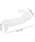 Awesome Fridge Door Stop Latch That Kills Noise And Stops Bumps With A Tough Plastic Clip, white plastic size 6.3cm x 3.4cm