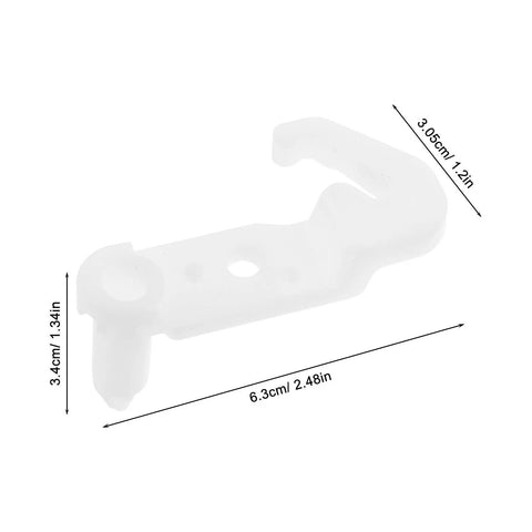 Awesome Fridge Door Stop Latch That Kills Noise And Stops Bumps With A Tough Plastic Clip, white plastic size 6.3cm x 3.4cm