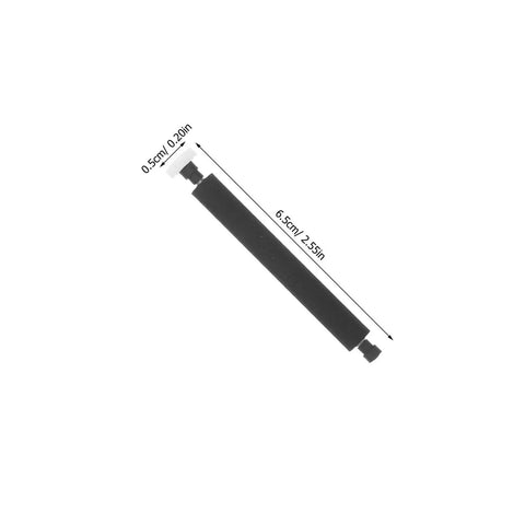 Plastic Bearing Roller Pinch Feed Shaft For Barcode Label Printer Replacement Part showing dimensions and solid design for reliable paper alignment.