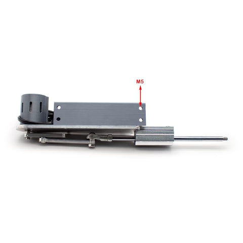 Side view of DIY Friendly Dope Reciprocating Linear Actuator With Telescoping Motor For Automatic Push Pull Rod Adjustable Stroke 20mm To 120mm High Speed Up To 210 RPM Aluminum Alloy Body Durable Nylon 3D Printed Shell For Long Use