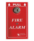Top Shelf Dual Action Addressable Fire Pull Station Smooth Manual Trigger Heavy Duty Commercial Safety Switch Plug And Play Ready For Intelligent Panels Wall Mount safety switch in red with key reset.