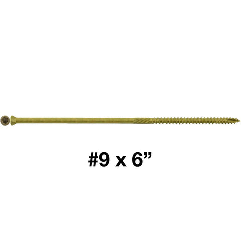 Pro Standard 9 X 5 Inch Bronze Coated Wood Screws Torx Star Drive Trim Head For ACQ Treated Lumber And Siding