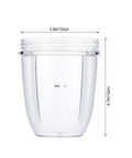 Replacement Eighteen Oz Cups Kit For NutriBullet Blenders with Two Flip Top To Go Lids and Two Rubber Gaskets Compatible With 600W 900W