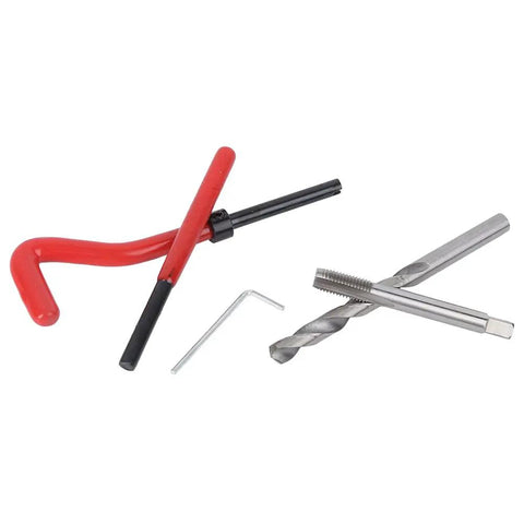 Premium M8 Thread Repair Kit With 25 Essential Pieces Including Tap And Drill Bit Perfect For Fixing Stripped Bolts In Your Garage Or Workshop Without Any Hassle, tap and drill bit set