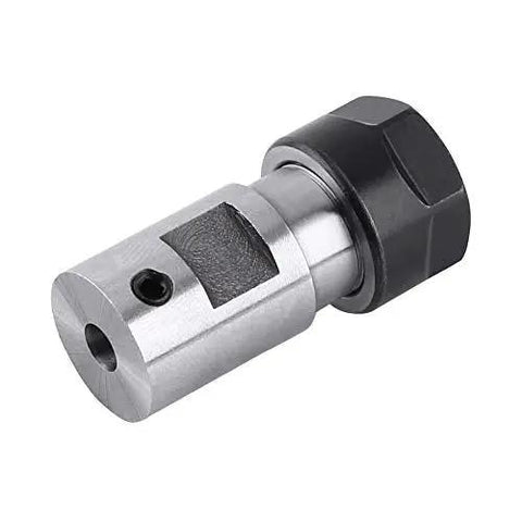 5mm CNC Metal Mill Spindle Collet Holder with Straight Shank and Clamping Nut, Balanced Steel Design
