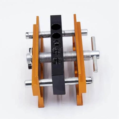 Adjustable Doweling Jig Kit For Straight Holes With Six Drill Guide Bushings Pro Grade Biscuit Joiner Set, aluminum body