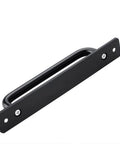 Black Aluminium Alloy Barn Door Handles Set of 2, 7 Inch Sliding Door Pull Handles with Plate, durable rust resistant design.