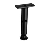 Black Adjustable Sofa And Table Legs Heightening Bracket Set For Bed Frames And Furniture Support With Stem Casters And Foot Pads 20 To 35 Cm Workhorse