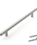 European 12 Inch Satin Nickel Bar Cabinet Pull P-1012-SN For Kitchens And Bathrooms, durable satin nickel finish, 1 pack