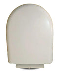 Quick Release Toilet Seat With Soft Close And Removable Hinges Boasting Dead Silent Slow Drop Mechanism Solid Duroplast Build view from the front.