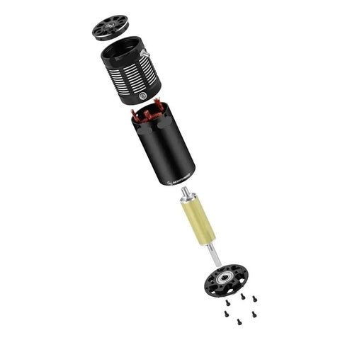 Exploded view of Beefed Up Drone Power System With 200A To 300A HV V4 ESC 4685SL And 54113SL V2 components.