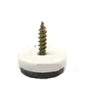 Heavy Duty Furniture Sliders For Carpet And Hardwood With Thick Felt Pads Screw In Chair Glides, close-up of screw-in design.