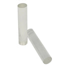 10/22 Polyurethane Buffer Kit 2 Pack For Rugged Rifle Platforms lying side by side, showing cylindrical shape and translucent material.