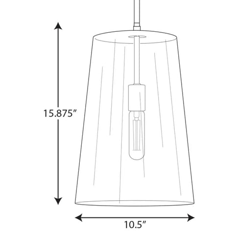 Dimensions of Coastal Clear Glass Pendant Light In Matte Black 1 Light Ceiling Fixture With Sleek Swivel Arm Modern Minimalist Style