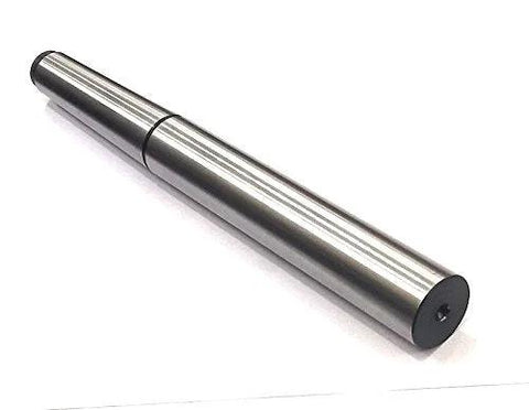 Lathe alignment test bar mandrel, side view, precision steel MT2, 180 mm length