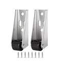 Heavy Duty Anti Sag Rollers For Wooden Garden Gates With Silent Ball Bearings And Floor Saving Pads Solid As A Rock Set Of Four with metal brackets and black rollers.