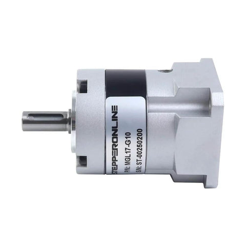 Side view of MGL Series Planetary Gearbox For NEMA 17 Stepper Motor, 10:1 Gear Ratio, featuring 5mm shaft and 42mm flange
