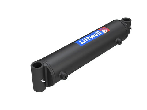 Heavy Duty Double Acting Cross Tube Hydraulic Cylinder With Two Inch Bore And Six Inch Stroke Welded Construction Three Thousand PSI SAE Six Ports