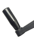 Close-up of 3.15 Inch Nylon Crank Handle For Drill Press And Milling Machines, black finish, 360 degree revolving