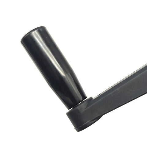 Close-up of 3.15 Inch Nylon Crank Handle For Drill Press And Milling Machines, black finish, 360 degree revolving
