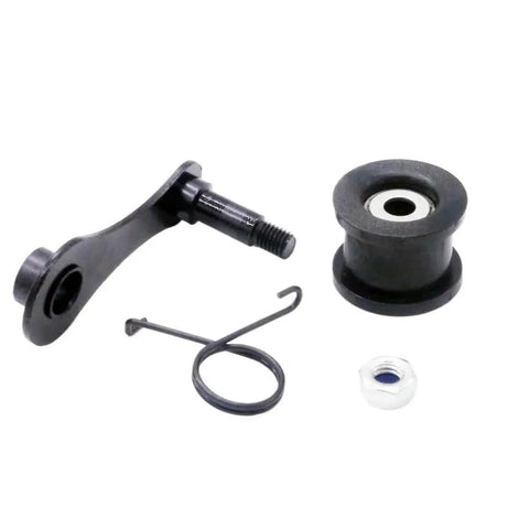 Heavy Duty Chain Tensioner Spring Roller Slider Guide Adjuster Pulley Kit Fits Dirt Pit Mini Bike Moto ATV Quad Scooter Motors For Smooth rides And Easy Fixes, black metal parts