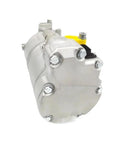 Straight Swap Electric AC Compressor For Bmw I3 I8 And Mini Hybrids showing the front view with silver housing and electrical connection.