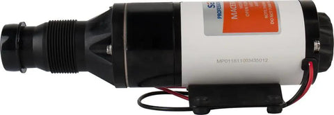 01 Series Macerator Pump 12V DC 12 GPM 45 LPM Open Flow Self Priming Anti Clog Run Dry Heavy Duty Marine Pump side view