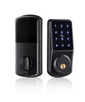 No Sweat Smart Door Lock With Keyless Entry Digital App Control And IC Card Access Plus Mechanical Key Backup Rock Solid Zinc Build for security.