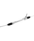 Top Tier Power Steering Rack And Pinion Compatible With Mitsubishi Outlander Models 2011 To 2020, silver metal with black rubber boots.