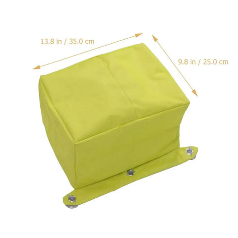 Universal EV Charger Rain Cover With Waterproof Port Shield For Electric Vehicles Outdoor Charging Accessory, yellow, compact size.