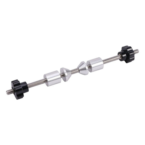 Pro Grade Bike Wheel Truing Stand With Thru Axle Adapters Aluminum Hub Repair Tool For 12mm 15mm And 20mm Front Through Axles Easy Install Universal 250mm Size For Fast No Fuss Wheel Trueing aluminum adapters with threaded rod
