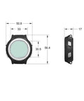 Dimensions of i200C Wrist Dive Computer With Bluetooth, DiverLog App Access, And Phone Sync For Logs And Dive Profiles.