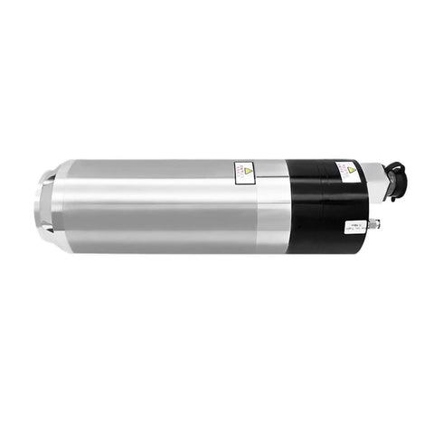 Heavy Duty 11kw Water Cooled Spindle Motor For CNC Router And Engraver BT40 Interface 150 Mm Diameter 220 Volt Electric Spindle side view.