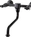 Wilshire Wall Mount Bathroom Faucet In Oil Rubbed Bronze With Drip Free Ceramic Disc Cartridge 8 Inch Center 2 Hole Installation 1.2 GPM KS1215WLL Premium Quality Finish