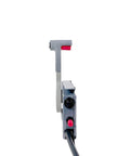Side view of Outboard Remote Control Box, 10-Pin Pull To Open, 16.5 Ft Harness, OEM 703-48272-12, Gray for marine use