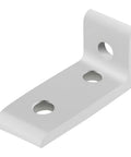 10 Series Aluminum 90 Degree Inside Corner Bracket With Three 0.281 Inch Holes, Clear Anodize Finish, for T Slot Extrusion Projects
