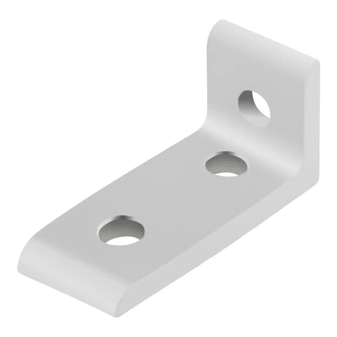 10 Series Aluminum 90 Degree Inside Corner Bracket With Three 0.281 Inch Holes, Clear Anodize Finish, for T Slot Extrusion Projects