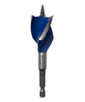 Tri Flute Wood Drill Bit With Self Feed Tip For Fast Clean Holes In Tight Spaces One Inch By Four Inch Length Holes Up To Two Inches Deep One Quarter Inch Quick Change Shank Irwin Tools Speedbor